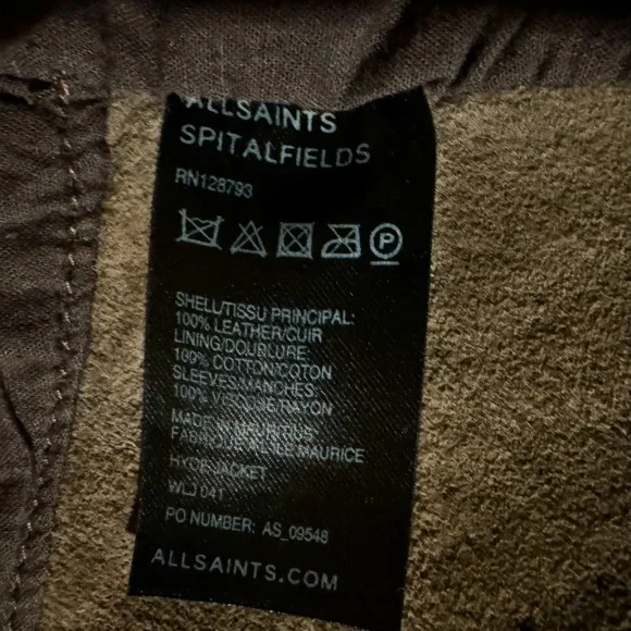 @alevintageloves Vintage AllSaints Spitalfields Leather Jacket + ring discount $ - Picture 14 of 16